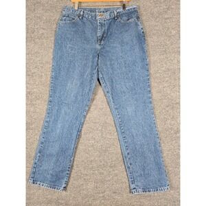 Lee Relaxed Fit Women Jeans Blue Denim Size 12 Medium Straight‎ Leg Cotton